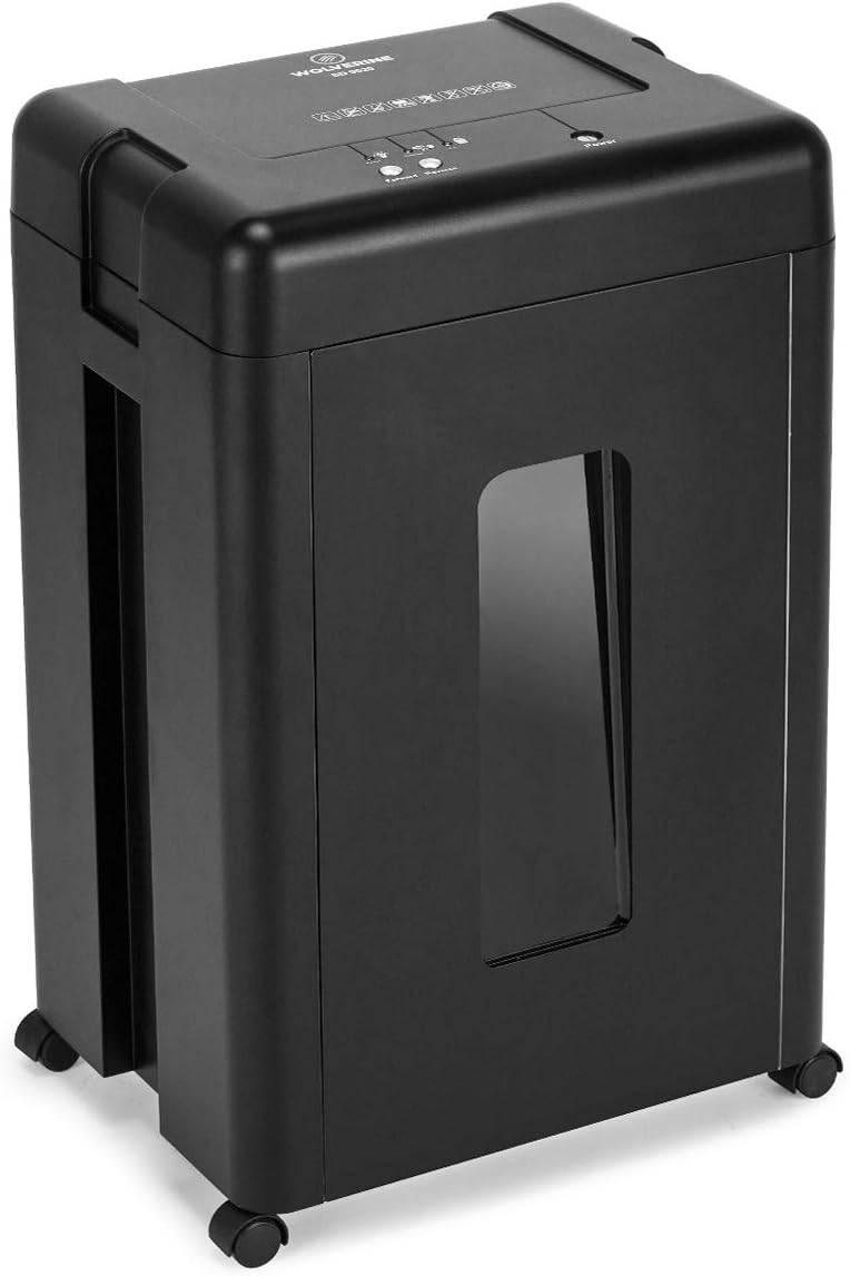 WOLVERINE SD9520 P5 Super Micro Cut Shredder, 15-Sheet, 2x10mm, 8Gal, Black