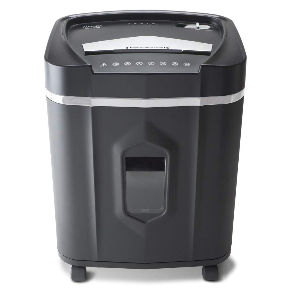 Aurora Professional Grade 150-Sheet Auto Feed Micro-Cut Paper and Credit Card Shredder/60 Minutes Continuous Run Time