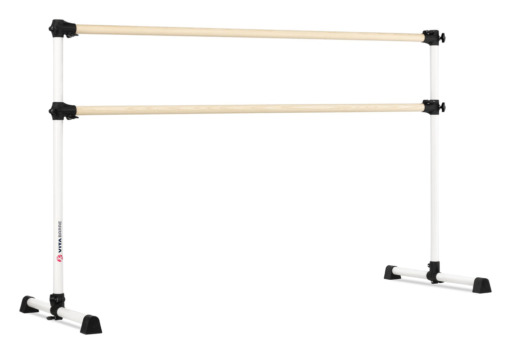 VITA Barre Portable Freestanding Double Ballet Barre, Prodigy, Wood | Adjustable Height, USA Made, Home or Gym Exercise Equipment for Kids & Adults | Dance, Fitness, Pilates