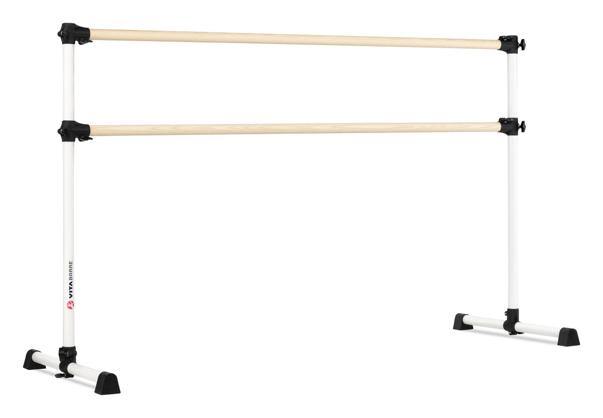 VITA Barre Portable Freestanding Double Ballet Barre, Prodigy, Wood | Adjustable Height, USA Made, Home or Gym Exercise Equipment for Kids & Adults | Dance, Fitness, Pilates