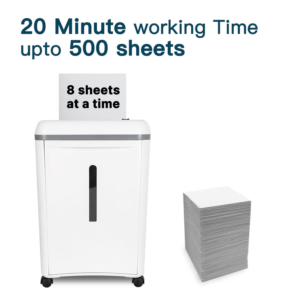 WOLVERINE SD9112 P5 Micro Cut Paper Shredder,10 Sheet,60Min,6 Gal, White