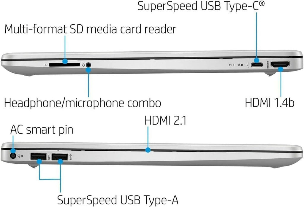 HP Newest 15 15.6" HD Touchscreen [Windows 11 Pro] Business Laptop Computer, 12th Gen Intel Core i3-1215U, 12GB RAM, 512GB PCIe SizeSizeD, Long Battery Life, Wi-Fi 5, Bluetooth, Natural Sizeilver