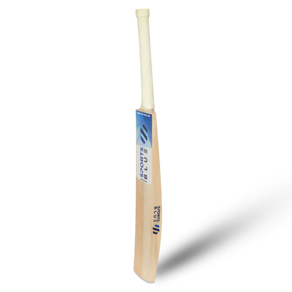 Sports Blue English Willow Cricket Bat | Grade 1 Cricket bat | 9+ Straight Grains with 38mm+ Edges | Ready to Play with oiling and Knocking