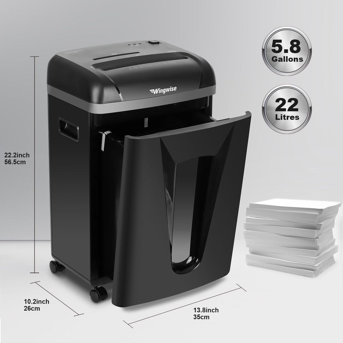 Wingwise 16 Sheets Micro Cut Paper Shredder Heavy Duty for Home Office