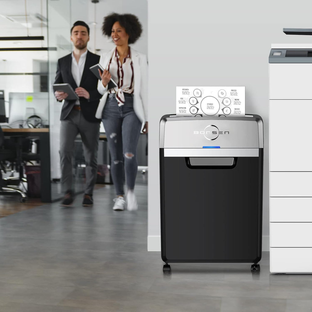 BONSEN 24-Sheet Cross-Cut P-4 High Security Heavy Duty Paper Shredder
