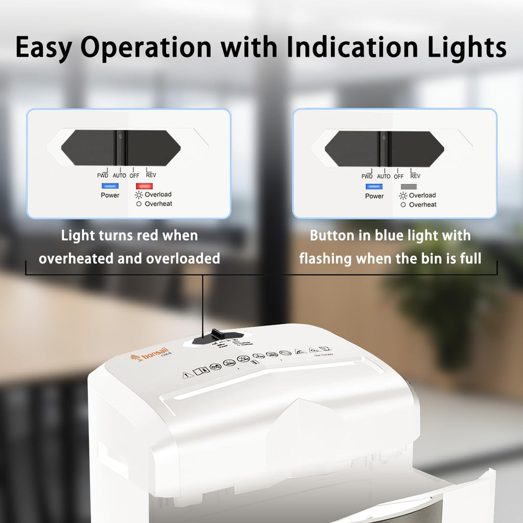 Bonsaii 12-Sheet Micro Cut Heavy Duty Paper Shredder for Home Office