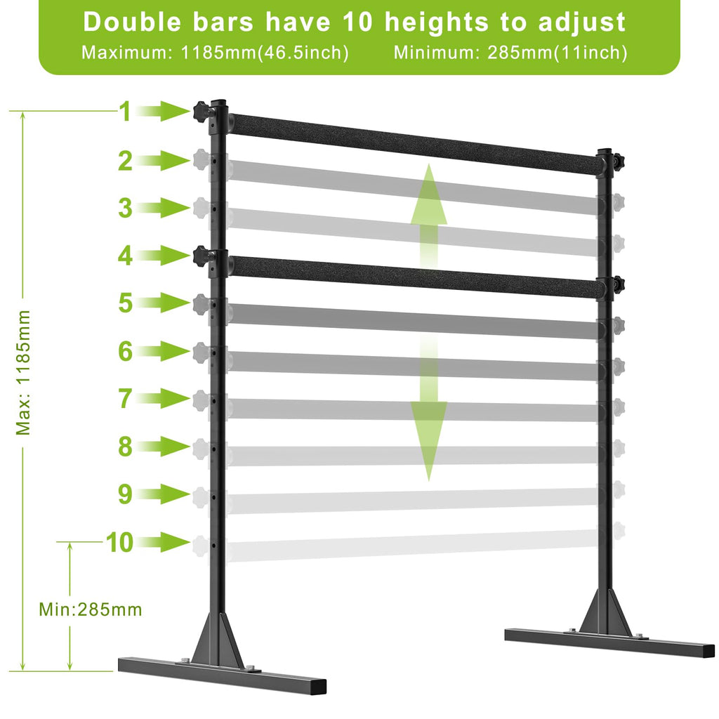 SELEWARE Height Adjustable Ballet Barre Freestanding Ballet Bar, 4/5/6 FT