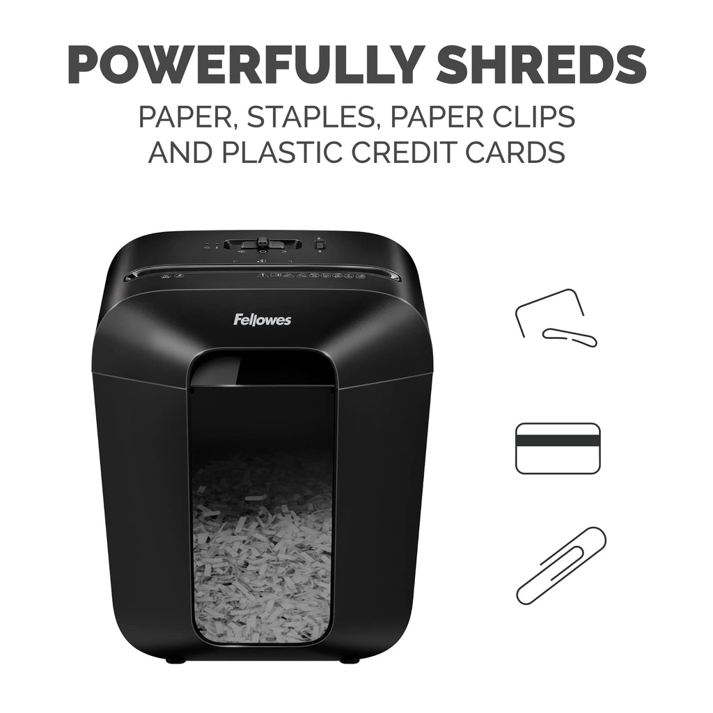 Fellowes Powershred LX70-DB 11 Sheet Cross-Cut Household Paper Shredder for Home Office