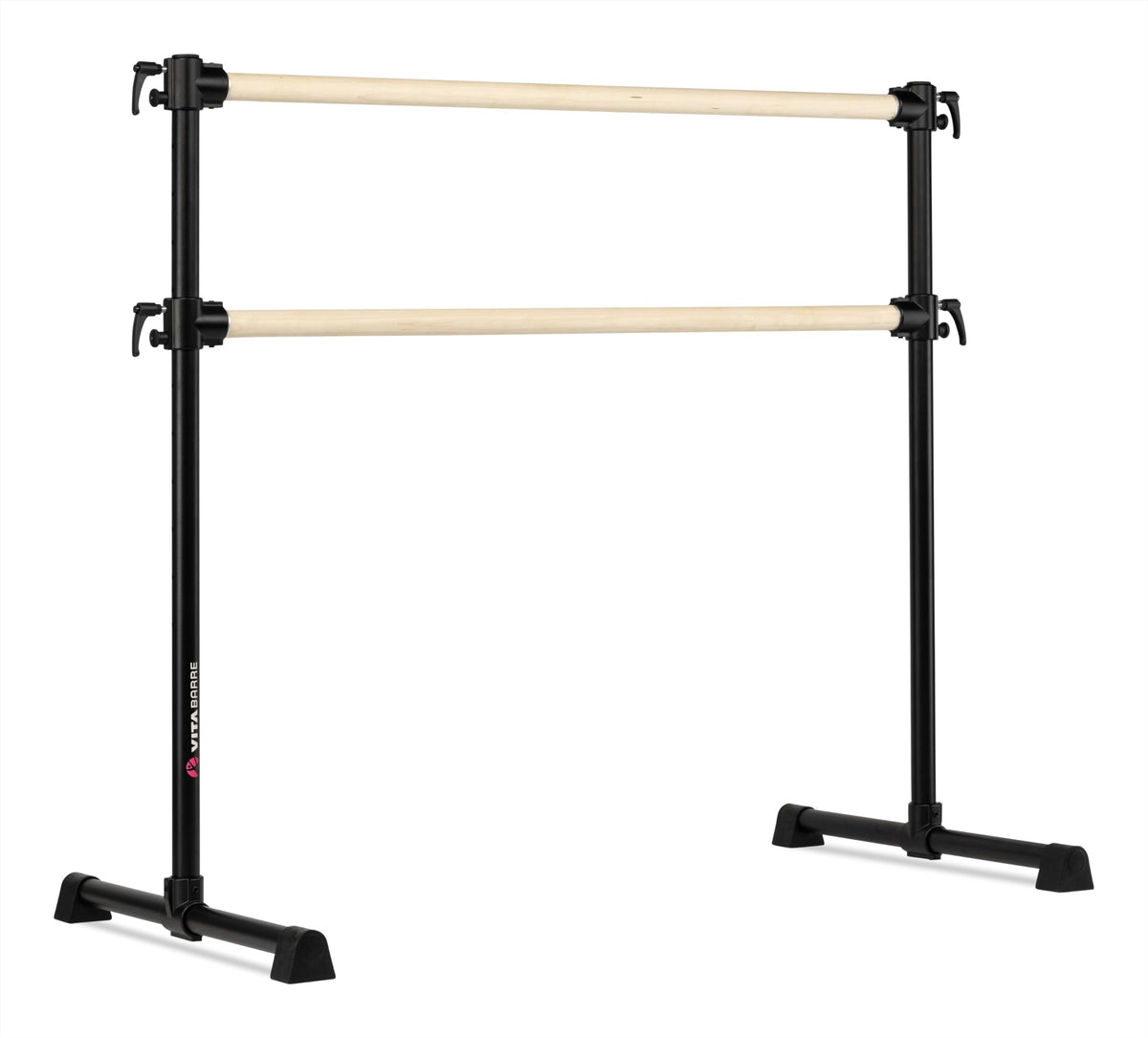 VITA Barre Portable Freestanding Double Ballet Barre, Professional | Adjustable Height, Made in USA, Home or Gym Exercise Equipment for Kids & Adults | Dance, Fitness, Pilates