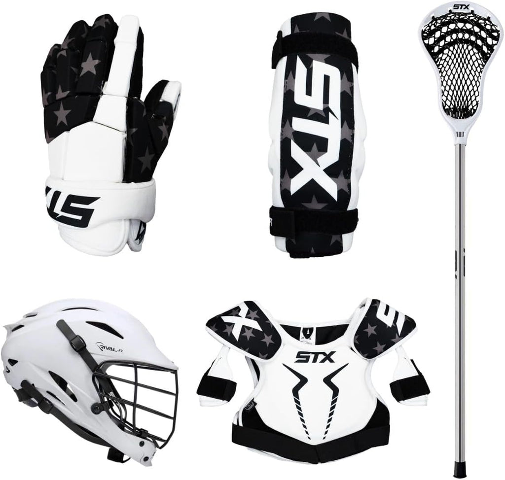 Lacrosse Unlimited 5-Piece STX Stallion USA Youth Starter Set with STX Rival Jr. Helmet