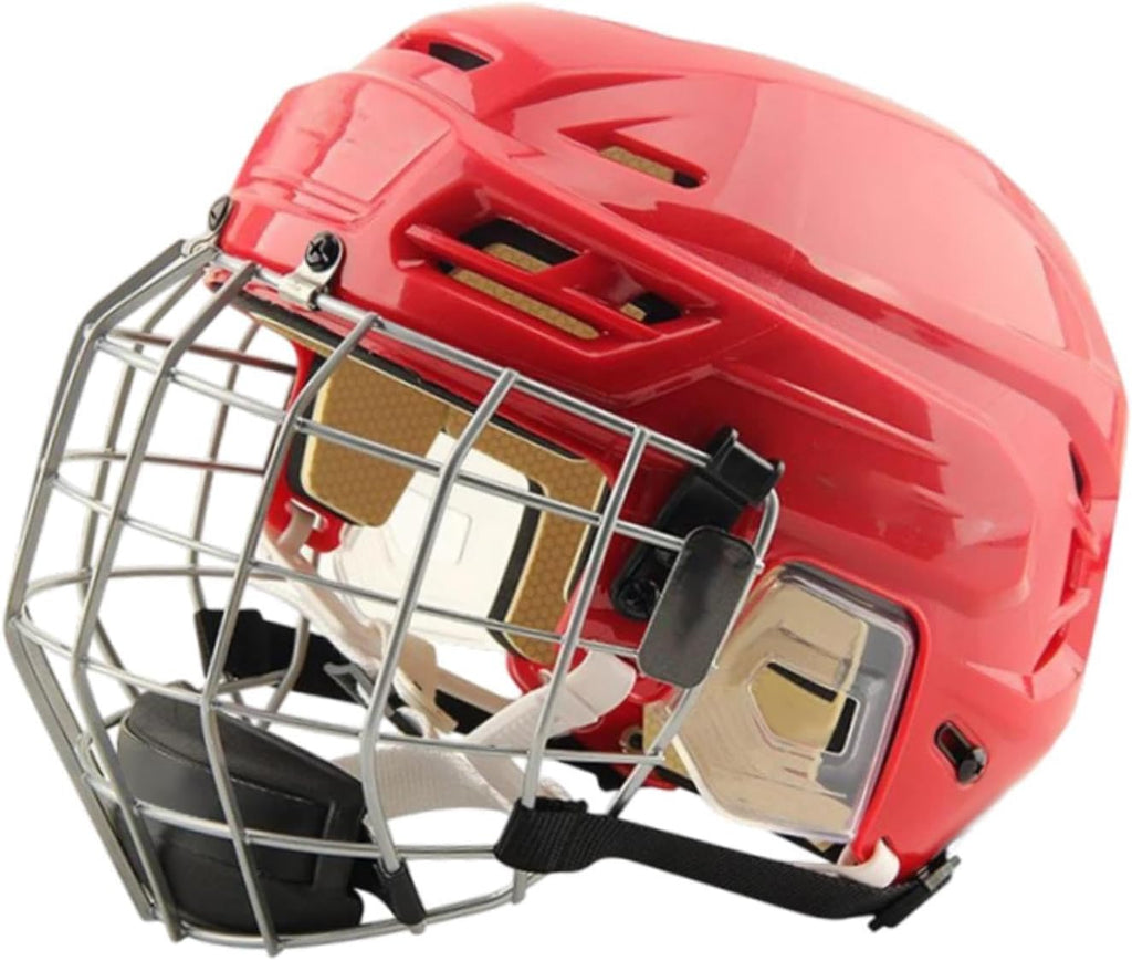 Generic Hockey Helmet with Facemask, Sturdy Professional Exercise Practice Headgear, Match Ice Speed Skate Helmet