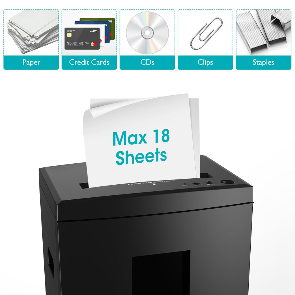 WOLVERINE SD9113 P4 Cross Cut Paper Shredder, Quiet,18 Sheet, 60 Min, White