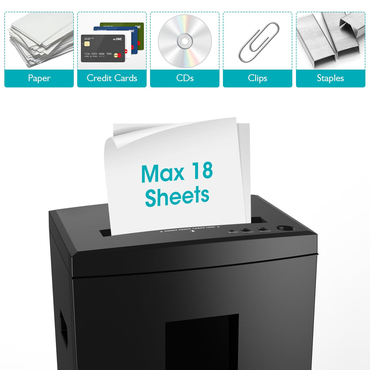 WOLVERINE SD9113 P4 Cross Cut Paper Shredder, Quiet,18 Sheet, 60 Min, White