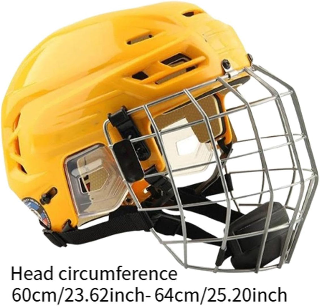 Hockey Helmet with Facemask Sturdy Polyethylene Shell Roller Skating Helmet Breathable Design Suitable for Training Competition