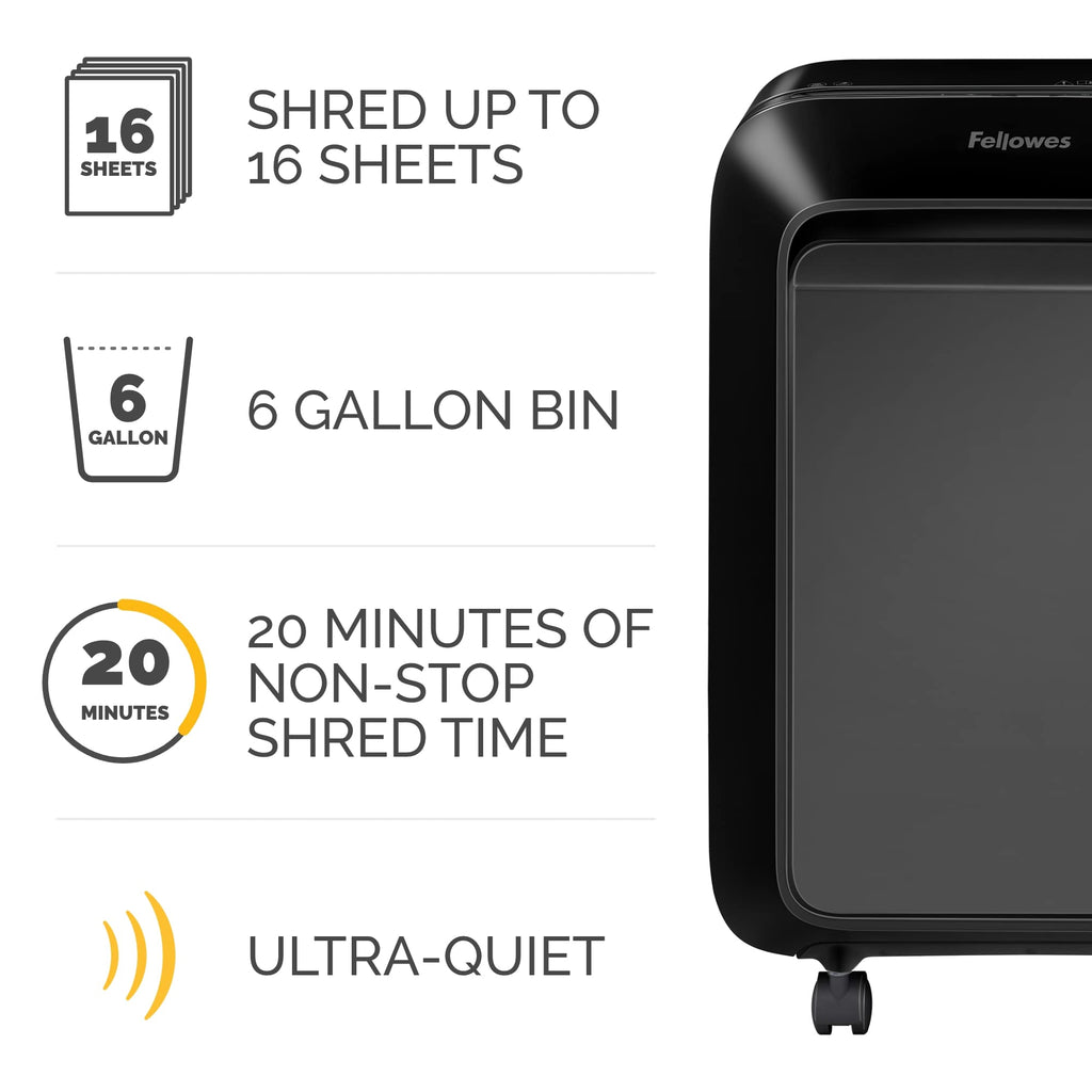 Fellowes Powershred LX220 Micro-Cut Paper Shredder, White