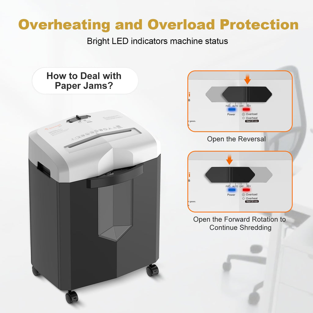 Bonsaii 12-Sheet Micro Cut Heavy Duty Paper Shredder for Home Office