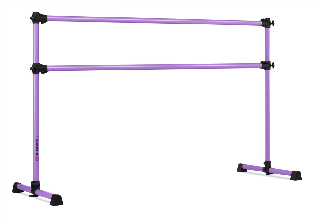 VITA Barre Portable Freestanding Double Ballet Barre, Prodigy, Aluminum | Adjustable Height, USA Made, Home or Gym Exercise Equipment for Kids & Adults | Dance, Fitness, Pilates