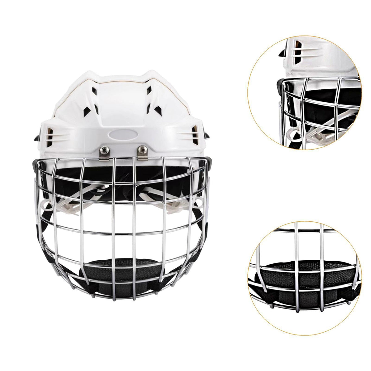 SM SunniMix Hockey Helmet Padded Sports Helmet Headgear Adjustable Ice Hockey Helmet Speed Skate Helmet Lightweight EVA Cushioning for
