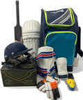 REINDEER Kashmir Willow Cricket Kit â Includes Professional Bat, Leg Guards, Batting Gloves, Helmet, and Premium Kit Bag â Full Protection Equipment Set (Bat Size: 4) (Kids Height: 144-150 CMs)