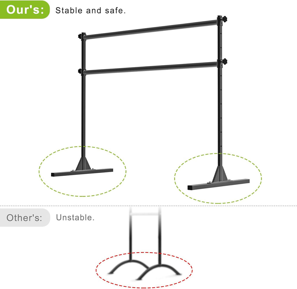 SELEWARE Height Adjustable Ballet Barre Freestanding Ballet Bar, 4/5/6 FT