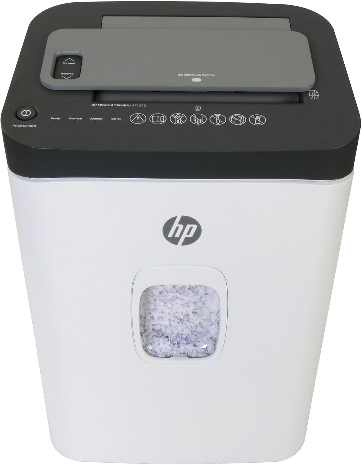 HP - Micro Cut Paper Shredder, 12-Sheet Manual, 150-Sheet Auto Feed