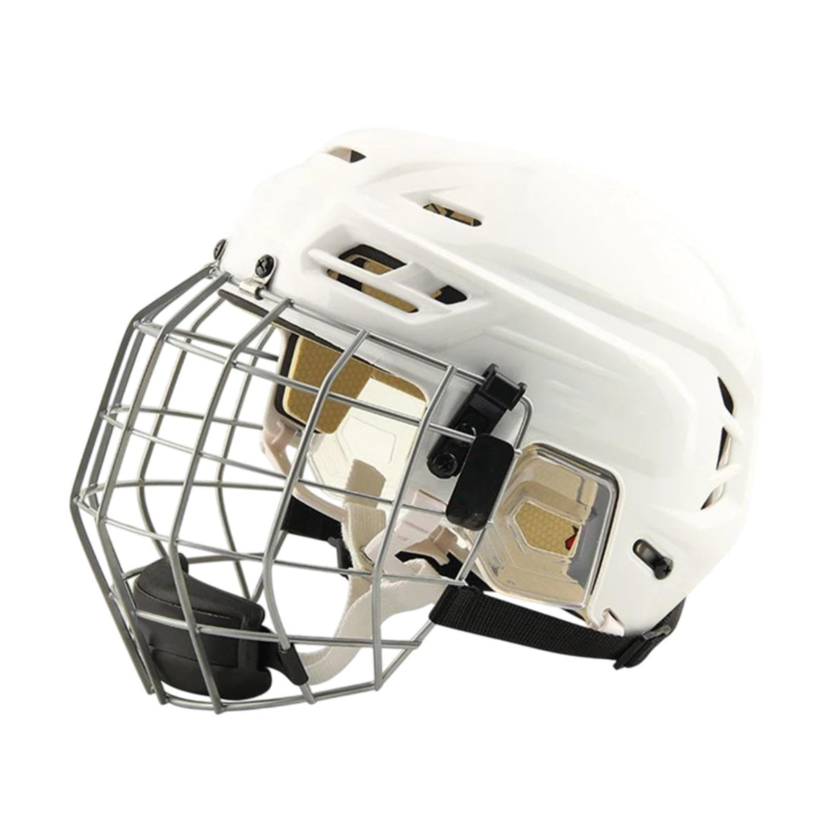 Hockey Helmet with Facemask Roller Skating Helmet Ice Skate Helmet Speed Skate Helmet Sturdy Polyethylene Shell with Iron Mesh Breathable Padding