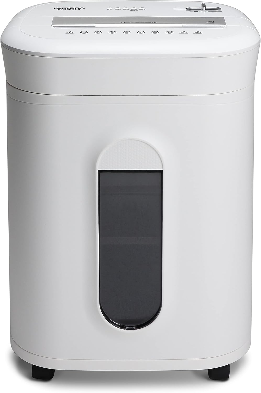 Aurora Heavy Duty Anti-Jam 15-Sheet Crosscut Shredder/60 Min Run Time/ 6-Gallon Pullout Basket, White