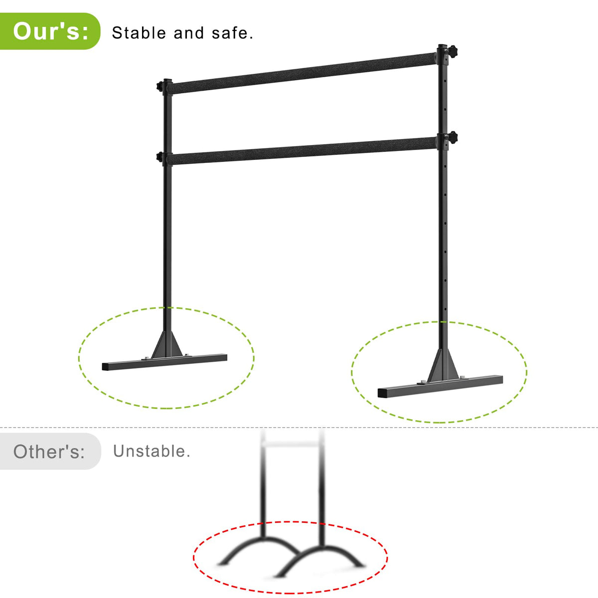SELEWARE Height Adjustable Ballet Barre Freestanding Ballet Bar, 4/5/6 FT