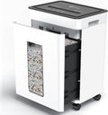 Frossvt Heavy Duty Paper Shredder Micro-Cut High Security Level P-4/12 Sheets 10-Minutes Running Time/AUTO Reverse/ 5.3-Gallon Pull Out Bin, Anti-Jam & Quiet Shredder for Office Home (White)