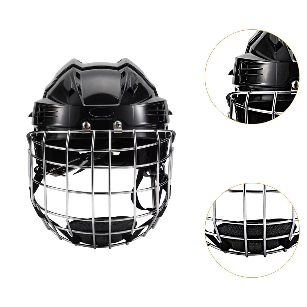 SM SunniMix Hockey Helmet Padded Sports Helmet Headgear Adjustable Ice Hockey Helmet Speed Skate Helmet Lightweight EVA Cushioning for