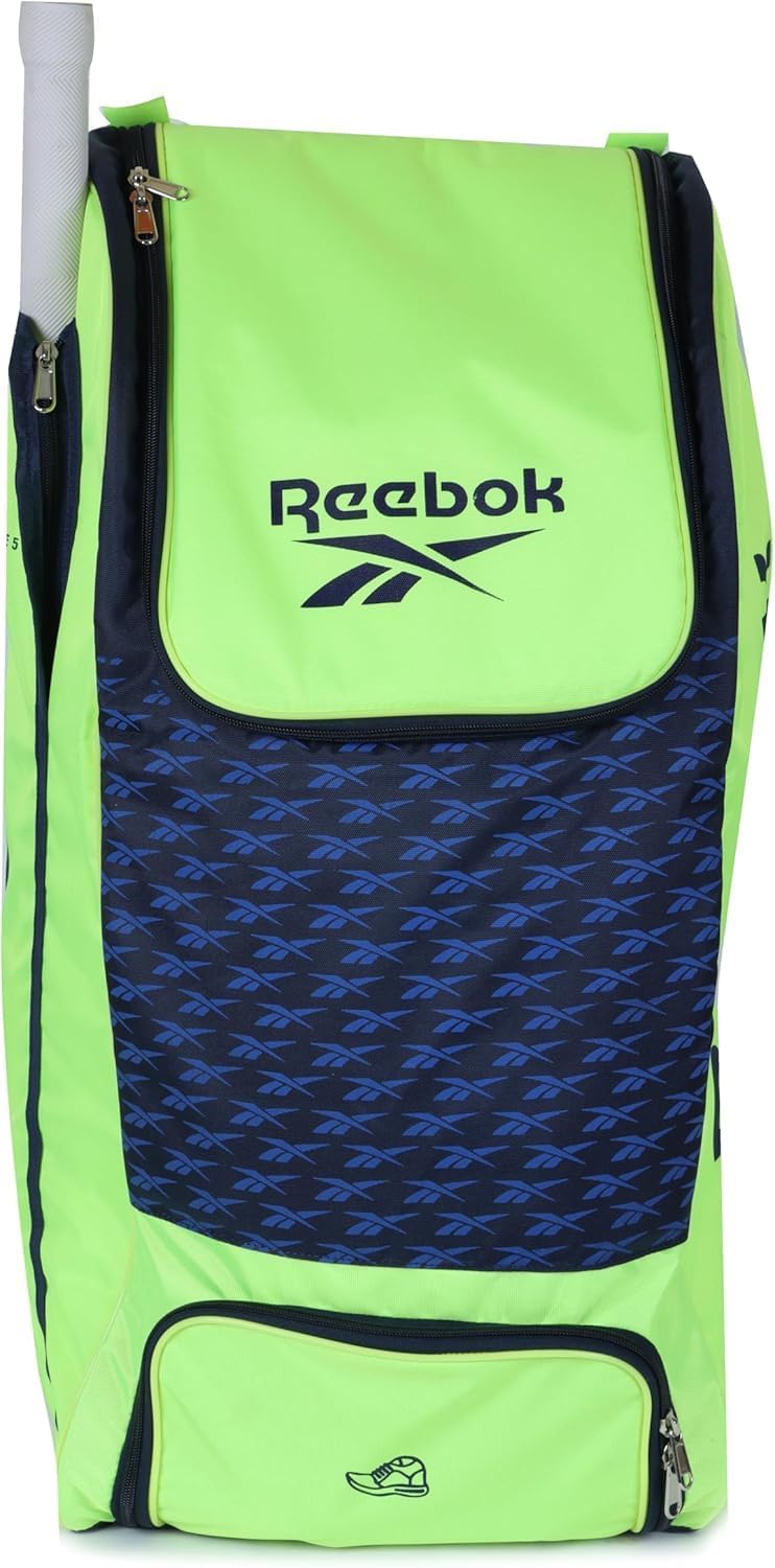 Reebok Cricket Kit â 8-Piece Complete Set with Bat, Pads, Gloves, Helmet & Bag | Sealed Sports Equipment Bundle | Size - 5
