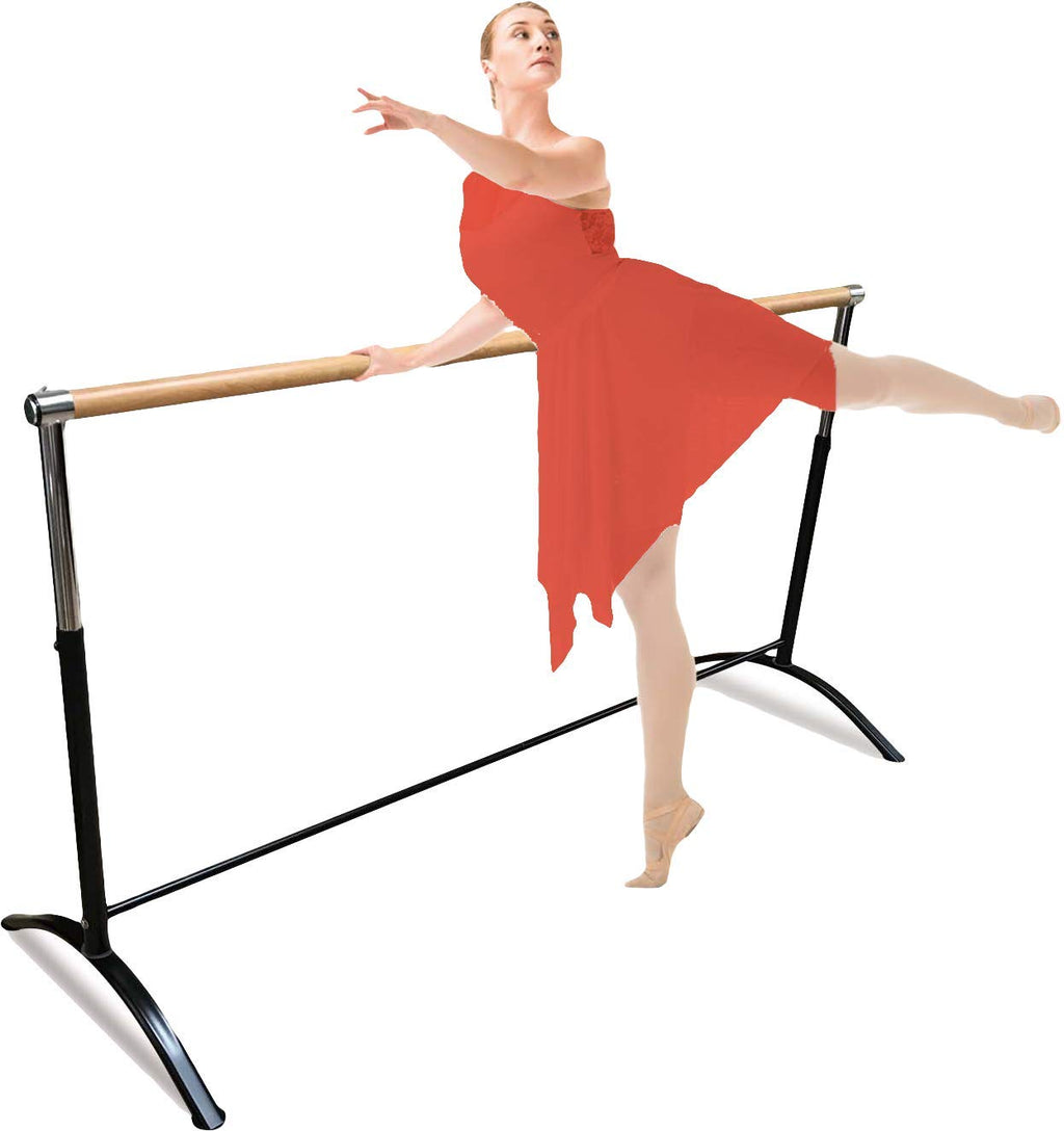 Ballet Barre Portable for Home or Studio, Freestanding Adjustable Bar for Stretch, Balance, Pilates, Dance or Active Workouts, Single or Double Bar, Kids and Adults