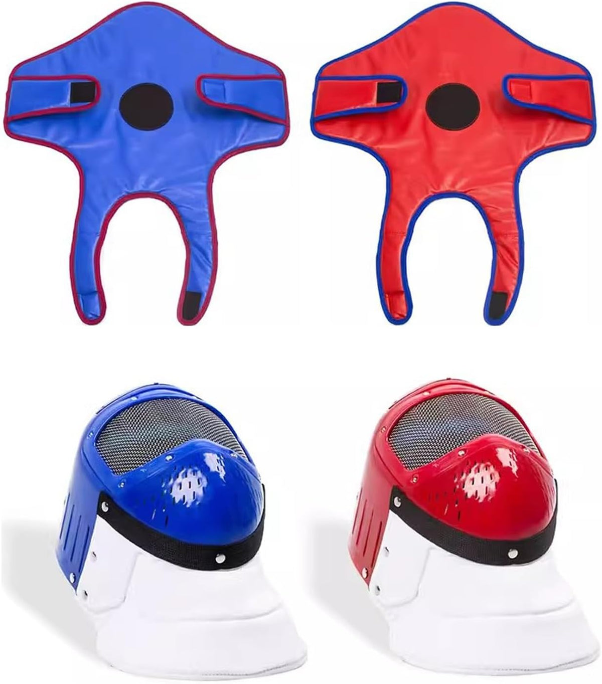3 Piece Sabre Fencing Starter Set, Fencing Equipment for Children's Fencing Training with Bendable Fencing Sabre, Protective Fencing Vest and Mask(Red)