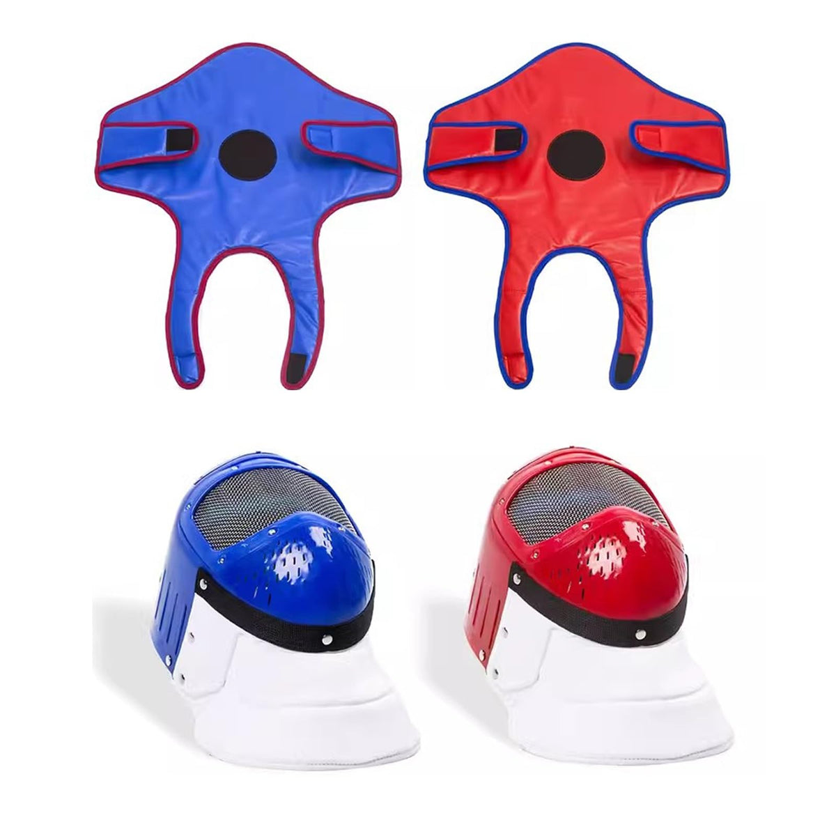 3 Piece Sabre Fencing Starter Set, Fencing Equipment for Children's Fencing Training with Bendable Fencing Sabre, Protective Fencing Vest and Mask(Red)