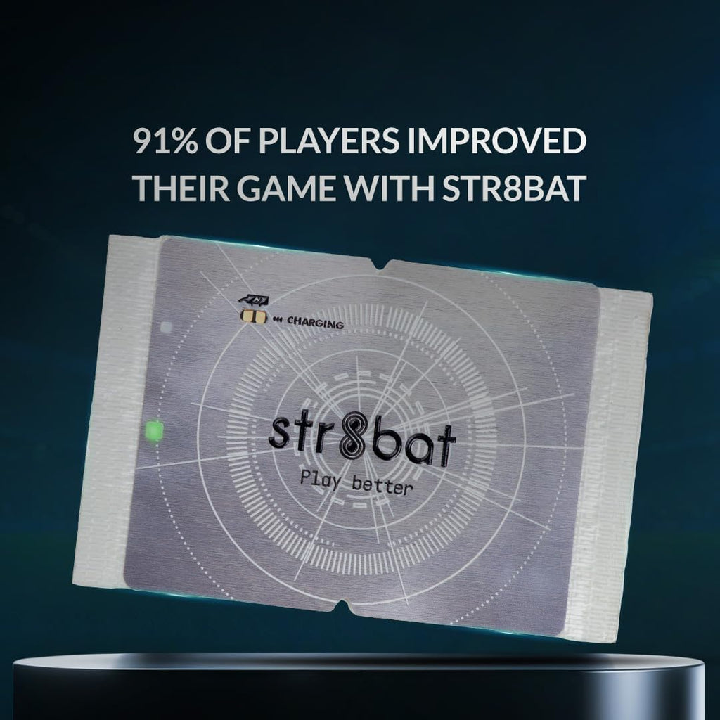 str8bat Pro - Smart Sticker for Cricket Bat | Paper-Thin Smart Motion Sensor for Real-Time Shot Tracking with Performance Insights & Unlimited Storage | Enhances Batting Skills | for Players, Coaches