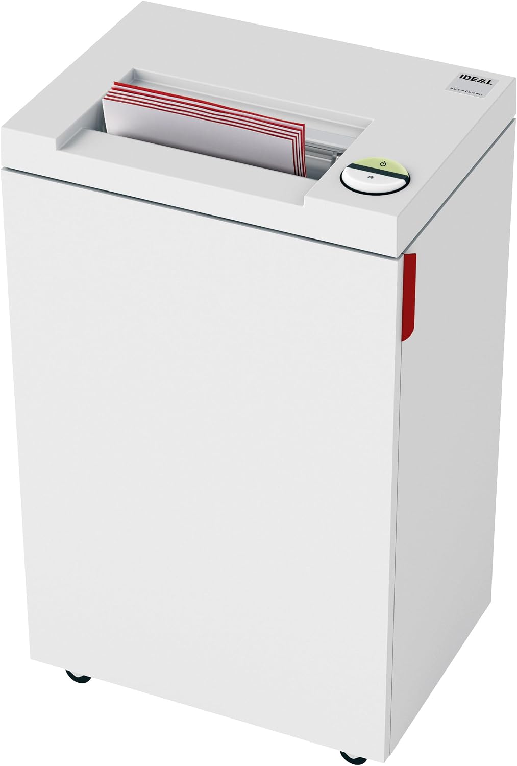 IDEAL 2445 Cross Cut Deskside Commercial Paper Shredder, Continuous Operation, 6-8 Sheet Feed Capacity, 9-Gallon Bin, Shred Staples/Paper Clips/Credit Cards, for 3-4 Users, P-5 Security Level