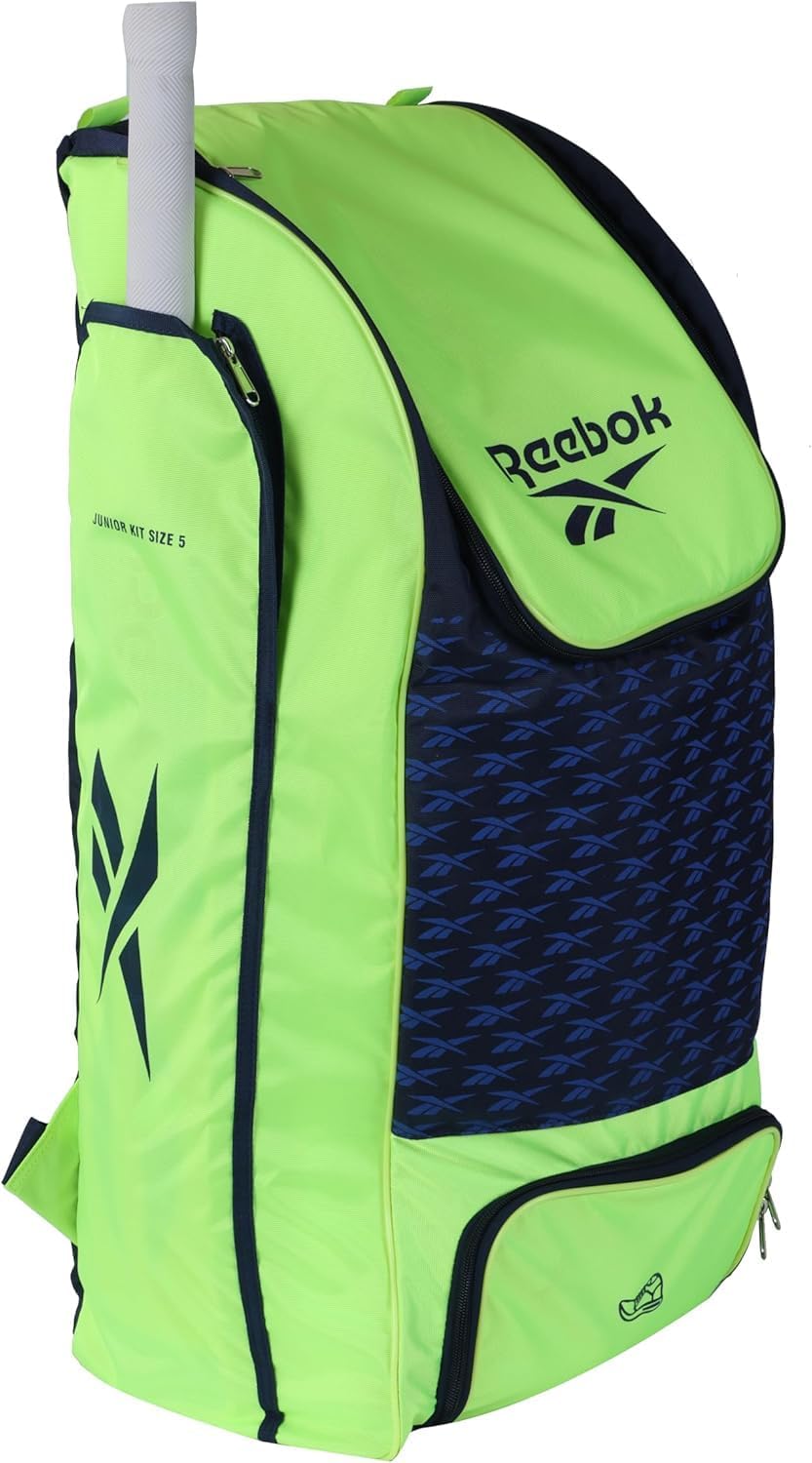 Reebok Cricket Kit â 8-Piece Complete Set with Bat, Pads, Gloves, Helmet & Bag | Sealed Sports Equipment Bundle | (1)