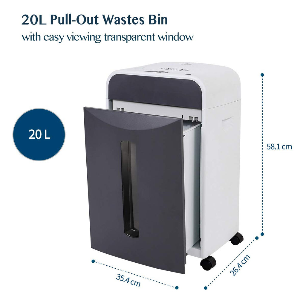WOLVERINE SD9112 P5 Micro Cut Paper Shredder,10 Sheet,60Min,6 Gal, White