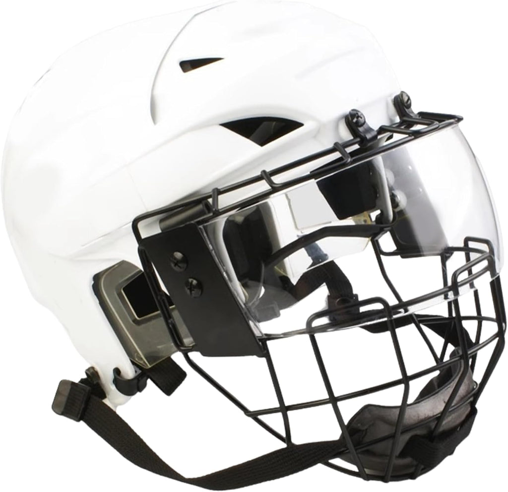 Hockey Visor Hockey Helmet with Metal Net & Transparent Hockey Visor with Anti-Fog and Anti-Scratch Coating Impact-Resistant Universal Lacrosse Helmet Kids Hockey Helmet