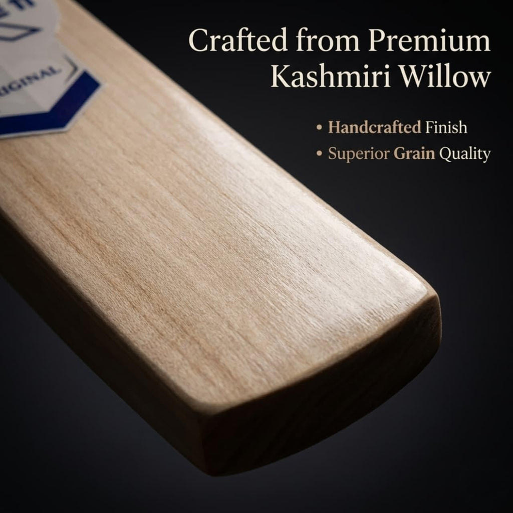 Kashmir Willow Cricket Bat | Lightweight & Short Handle with 9+ Grains Un-Knocked | Ideal for Adults, Power Hitting, Daily Net Practice, Club Matches, Hard Ball and Backyard Cricket Practice