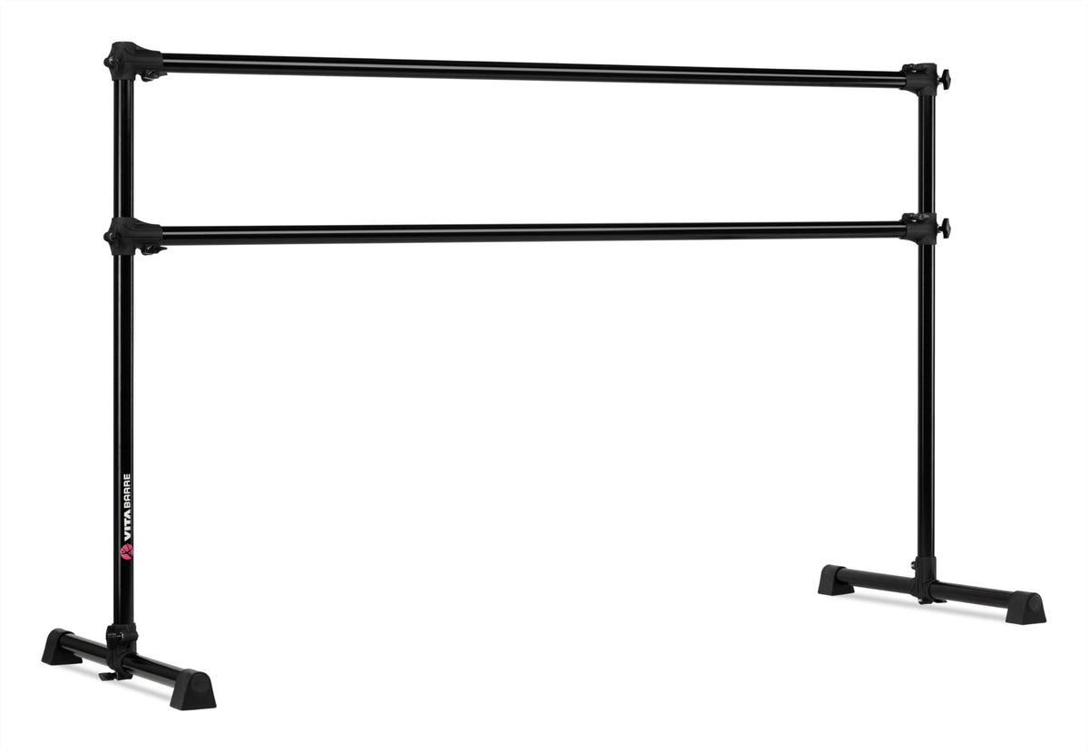 VITA Barre Portable Freestanding Double Ballet Barre, Prodigy, Aluminum | Adjustable Height, USA Made, Home or Gym Exercise Equipment for Kids & Adults | Dance, Fitness, Pilates