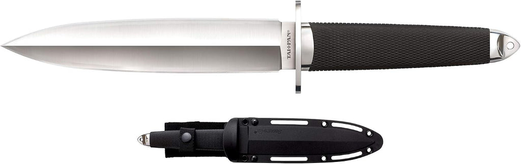 COLD STEEL Tai Pan 7.5" VG-10 San Mai Spear Point Razor-Sharp Blade 5.5" Kray-Ex Handle Fixed Blade Knife w/Secure-Ex Sheath
