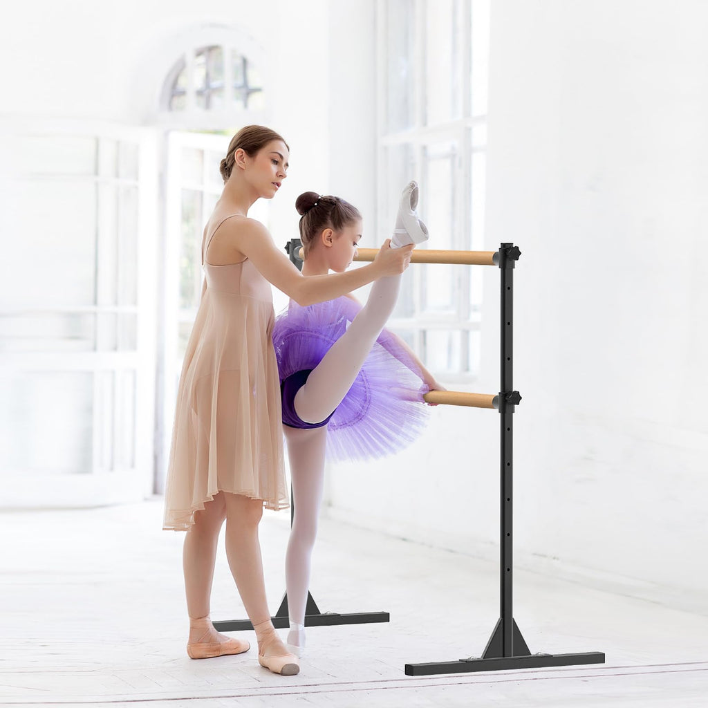 SELEWARE Height Adjustable Ballet Barre Freestanding Ballet Bar, 4/5/6 FT
