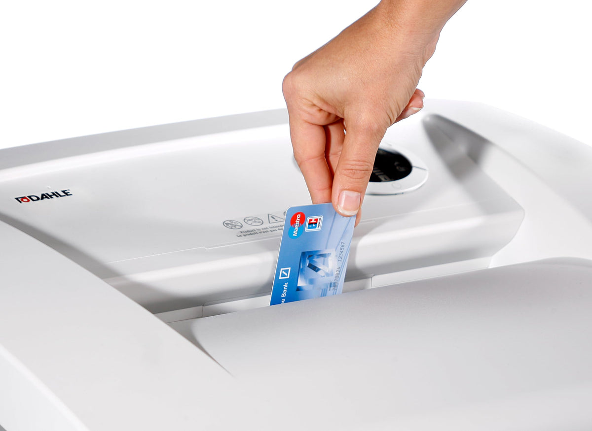 Dahle 52214 Paper Shredder, Cross Cut, P-4 | O-3 Security, German Engineered, Jam Protection, Oil Free, SmartPower, Shreds CDs, 20 Sheet Max, 11 Gal Bin