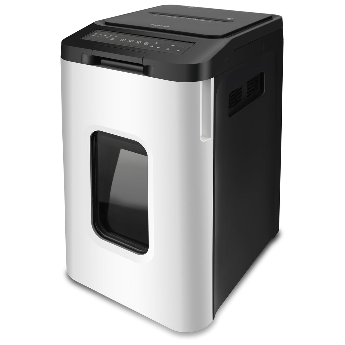Aurora Professional Grade 12-Sheet Micro-Cut Paper and CD/Credit Card Shredder/ 60 Minutes Continuous Run Time, White/Gray