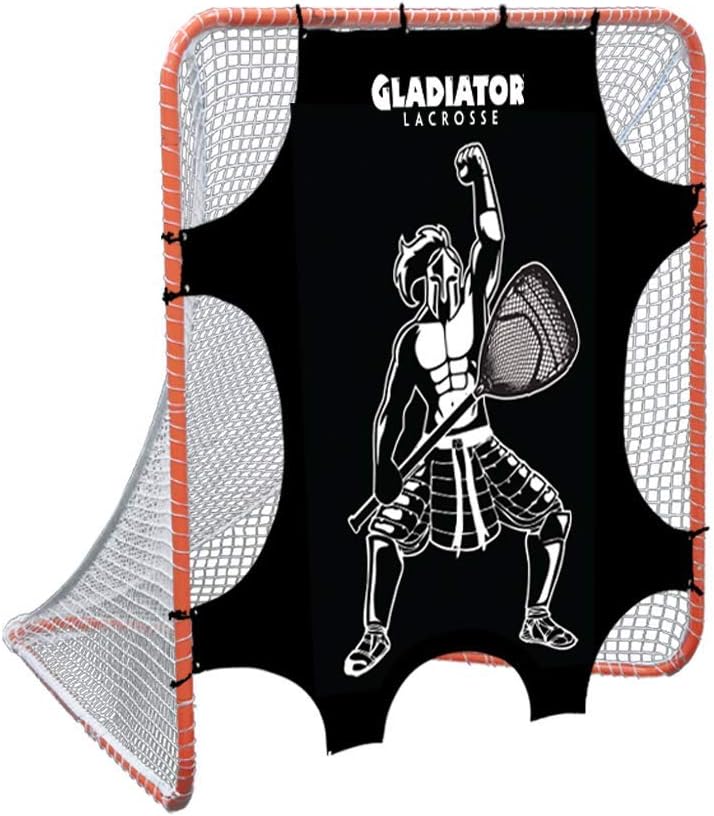 Gladiator Lacrosse Goal Target Shooter Beginner Intermediate Level - Gladiator Design, Black and White