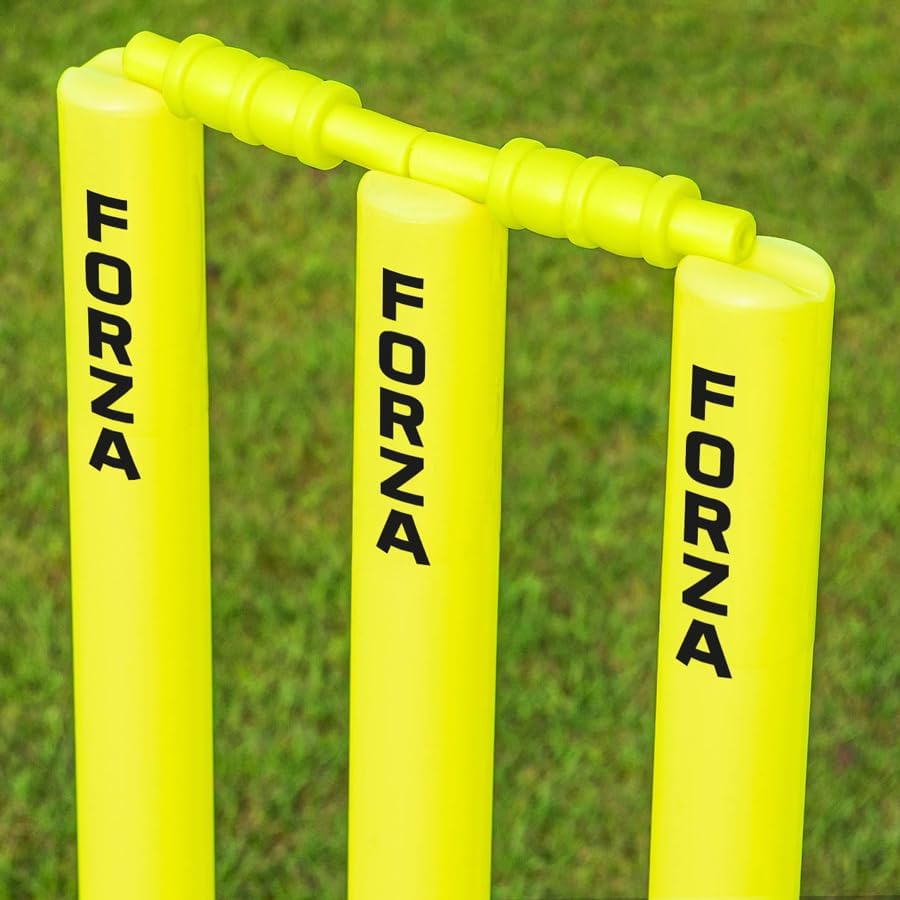 FORZA Plastic Backyard Cricket Set â Portable Lightweight Set with Bats, Stumps & Balls Athletes