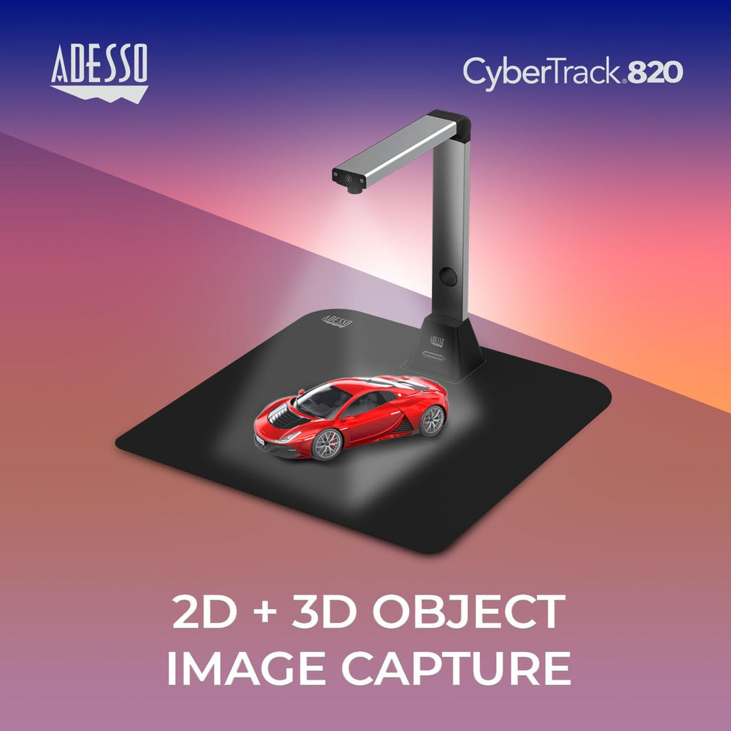 Adesso 4K 8.0 Megapixel Document Camera Classroom Projector for Teachers Video Recording, Photo Capture, OCR Text Recognition, Digital Zoom & Autofocus, Instant Business Scanner Camera Cybertrack 820