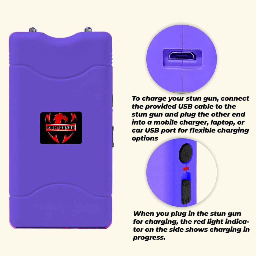 Wholesale Lot Super Heavy Duty Stun Gun for Self Defense with Bright Led Flashlight, Rechargeable Battery, Nylon Holsters with Belt Loop for Easy Cary