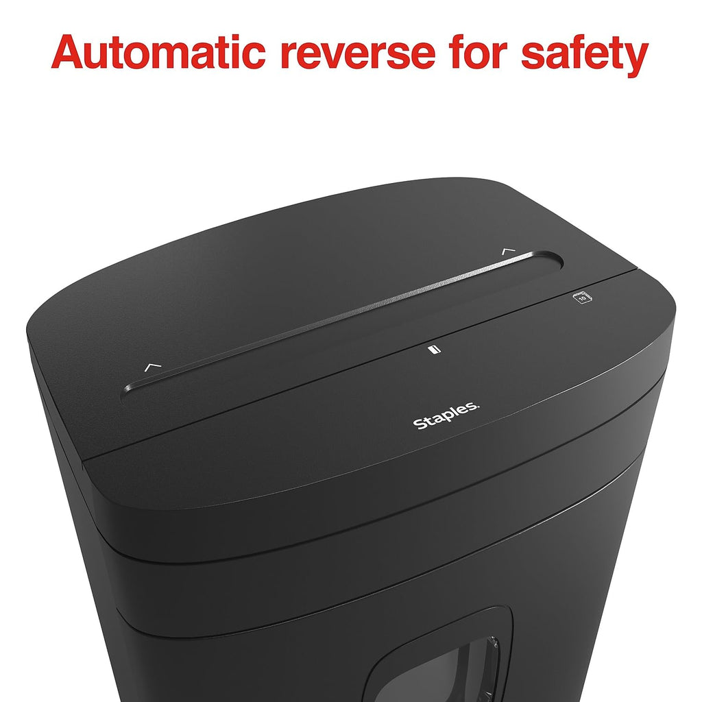 Staples 12-Sheet Micro-Cut Paper Shredder, High-Security, Anti-Jam, Black